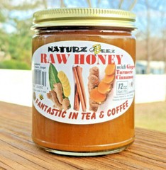 GINGER TURMERIC CINNAMON RAW HONEY 12oz 340g 100% PURE HONEY