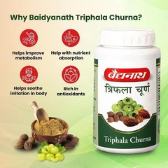 Baidyanath Triphala Churna 400g , Bowel Cleanse, Gas & Acidity Relief