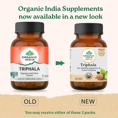 Organic India Triphala Capsules 60 Caps(Pack of 2) Supports Colon & Digestion