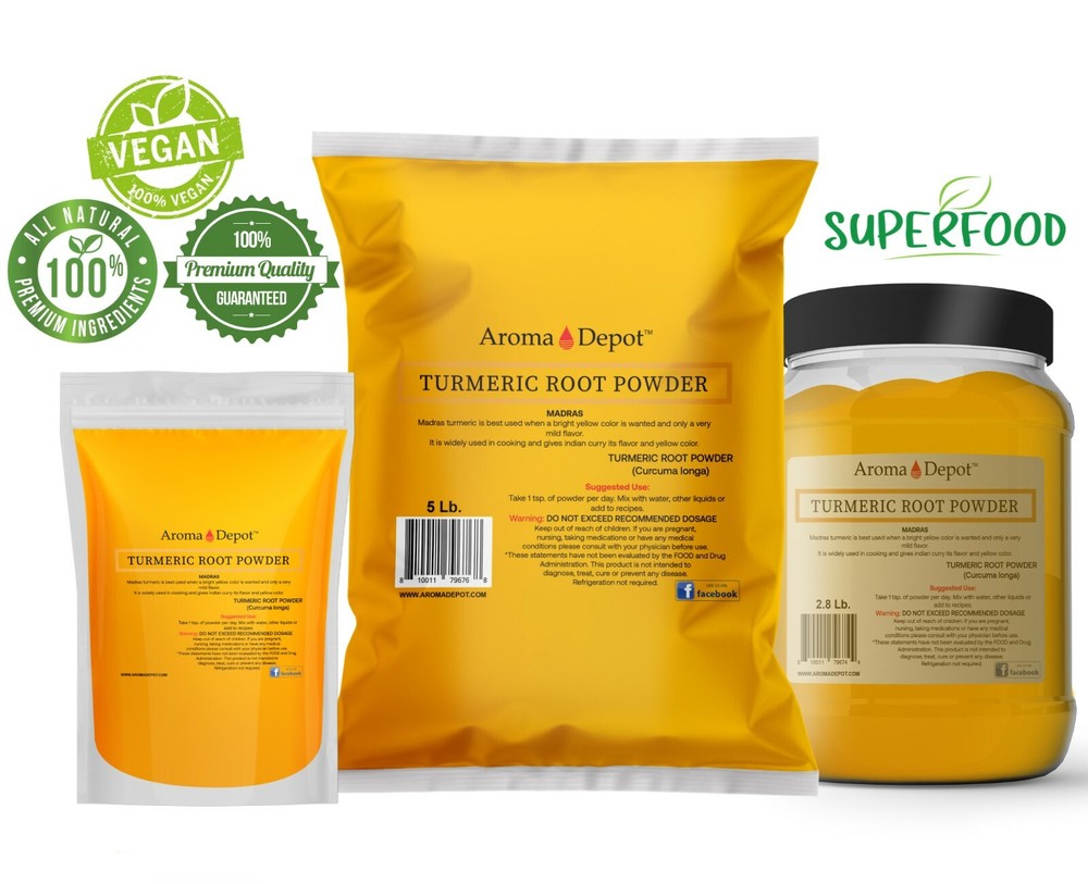 Turmeric Root Powder Pure Curcuma longa Spice Cúrcuma Natural Yellow Turmeric