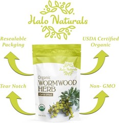 USDA Certified Organic Wormwood Herb, 4oz Loose Tea – Resealable Convenience