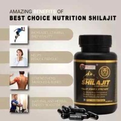 Himalayan Pure Shilajit 60 cap Naturally Fulvic. Acid IMPROVES VIGOR(PACK OF 2)