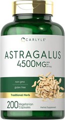 Astragalus Capsules 4500mg | 200 Count | Vegetarian, Non-GMO | by Carlyle