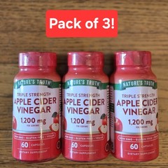 Apple Cider Vinegar Capsules 1200mg Per 2 Capsule 60 Count by Nature’s Truth