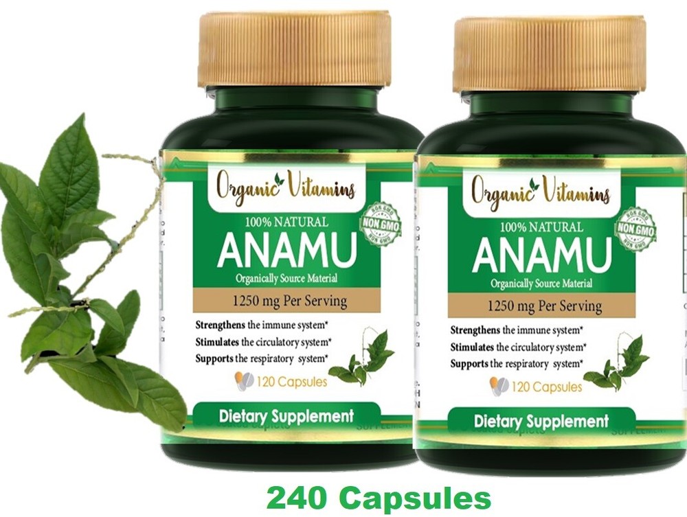 240 capsules Organic Vitamins Support Anamu petiveria alliacea guinea hen weed