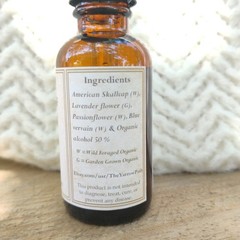 Organic Calm Relief Tincture Herbal Extract Lavender Skullcap Relaxation blend