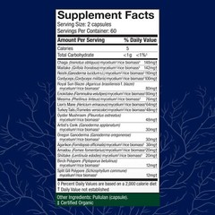 Herbal Mushroom Supplement for Immune Support 120 Capsules Organic MyCommunity