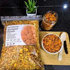 Marigold Flowers Petals, Dried Wild Crafted African (Tagetes erecta) Organic Tea