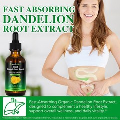 60ML Dandelion Root OIL Tincture Organic | Digestive, Respiratory, Alcohol-Free