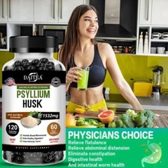 Psyllium Husk Capsules Help Defecation and Healthy Digestion