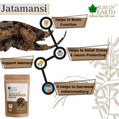100% Pure & Natural Jatamansi Powder For Hair Growth & Eating, 100gm