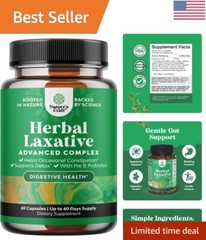 Gentle Digestive Health Capsules with Cascara Sagrada & Lactobacillus Probiotics