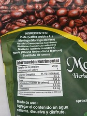 MORINGA HERBAL COFFEE – CAFÉ HERBAL CON MORINGA – 22 BAGS 440GRS CAFE DE VIDA