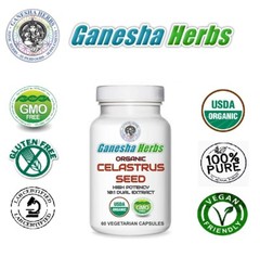 ORGANIC CELASTRUS PANICULATUS SEED HIGH POTENCY 10:1 EXTRACT 60 CAPSULES