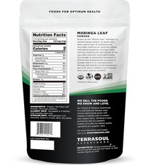 Terrasoul Superfoods Organic Moringa Leaf Powder 11 oz – USDA Organic, 100% Pu