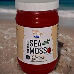 2 Bundle Strawberry Sea Moss Gel 100% Wildcrafted St. Lucia Sea Moss 16oz.