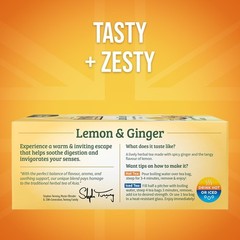 Twinings Lemon & Ginger Herbal Tea 100 Count, 1 Pack