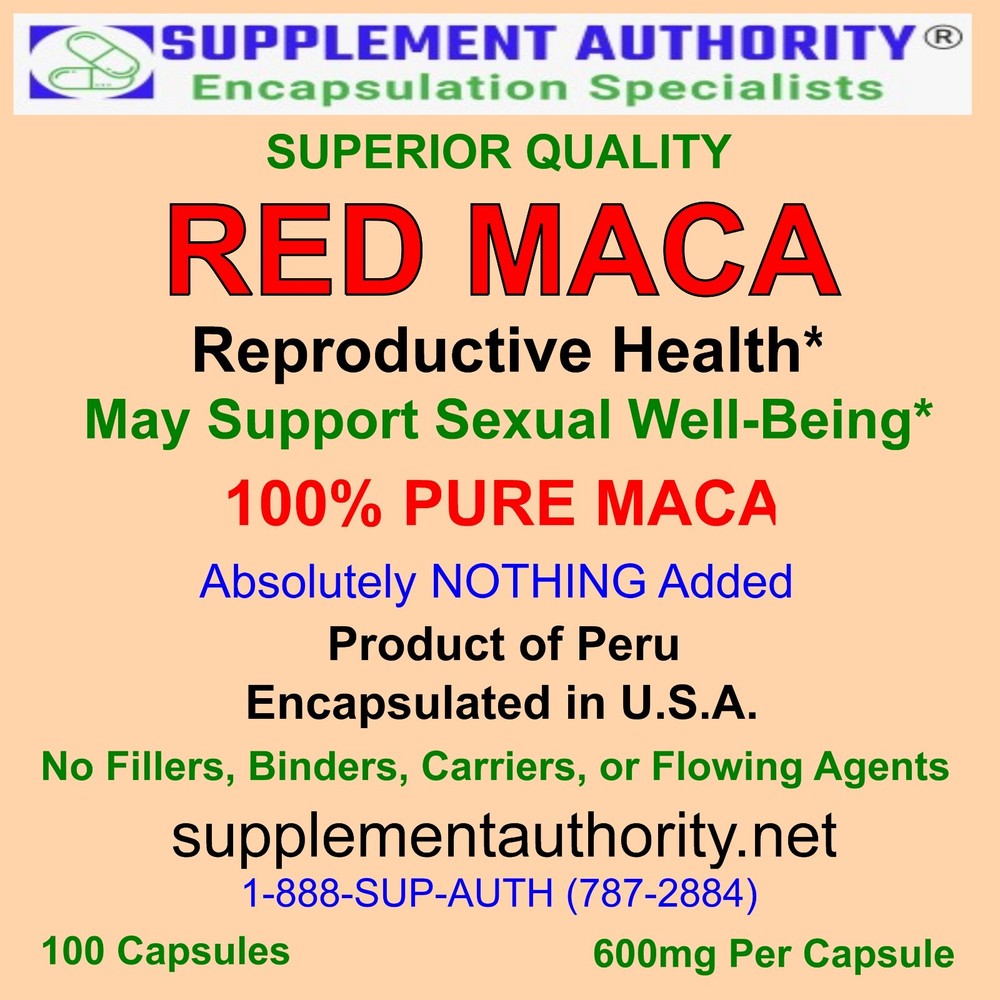Maca Root Powder Red Organic ~ 100 Capsules ~ Fresh Exp 01/2026 – TOP SELLER! ~