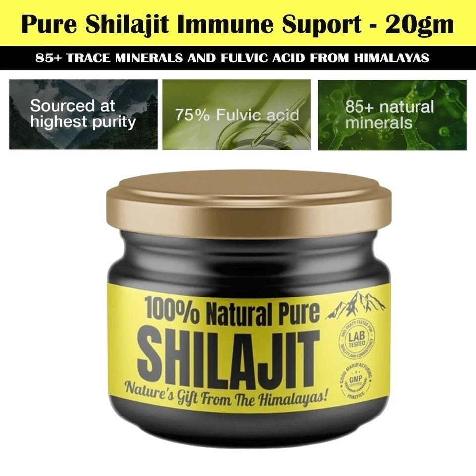 Himalayan Shilajit GOLD Organic, Extremely Potent 1000 mg, Fulvic Acid