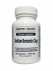 60 Sodium Bentonite Clay Capsules 1000 mg – Natural Herbal Detox