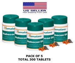 Diabecon DS Himalaya 60 Tablets USA Seller Free Shipping (Pack Of 5)
