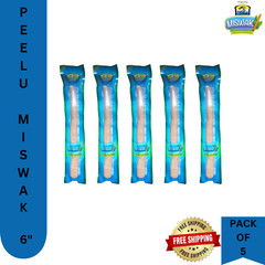 HALAL Miswak Siwak:6-8inch Alkhair Vacuum Packed Sunnah Natural Peelu Toothbrush