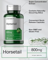 Horbaach Horsetail Herb For Urinary Track Support + Hair Skin & Nail Care 800mg