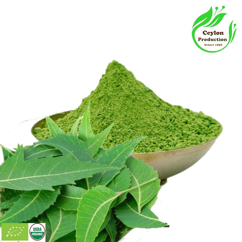 Neem Leaf Powder Ground Organic Azadirachta Indica Herbal Wellness Detox