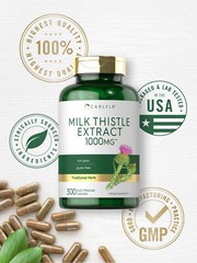 Milk Thistle Extract Capsules | 1000mg | 300 Count | Non-GMO | by Carlyle