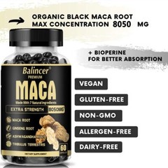 Organic Maca Root Capsules, 30 to 120 Capsules, Energy, Endurance & Performance