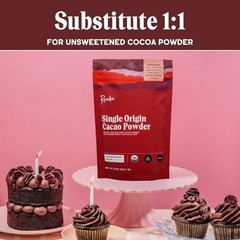 Raaka Organic Cacao Powder Unsweetened 8oz Vegan Gluten Free Kosher