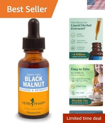 Organic Black Walnut Extract Drops for Cleansing – 1 Fluid Ounce Bottle