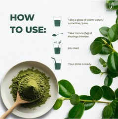 100% Natural Moringa Oleifera Leaf Powder | 100g | No Artificial Colors