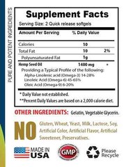 Organic tranquility blend – HEMP SEED OIL – serene mind support 1 Bottle 60 Caps