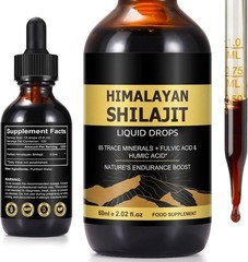 Shilajit Pure Himalayan Resin Drops – Organic Shilajit Men & Women – 2 Fl Oz