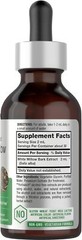 White Willow Bark Extract 2 Fl Oz Tincture, Super Concentrated Non-Gmo Horbaach