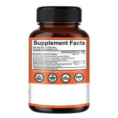 Curcumin Ginger Black Pepper Bone Joint Pain Relief 2200 Mg 60 Capsules US