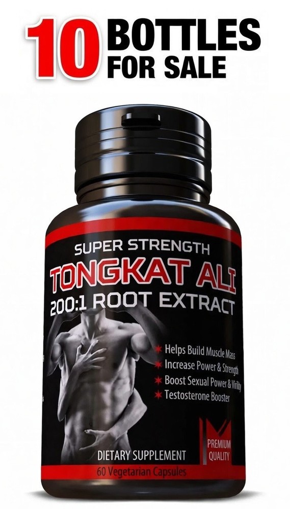 10 PACK Tongkat Al LONGJACK STRONGEST EXTRACT 200:1 Stamina – BIG LOT 600 PILLS
