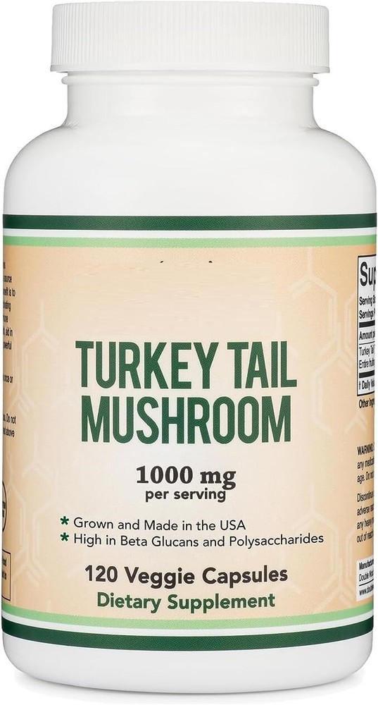 Turkey Tail Mushroom 100mg 120 Caps Non-GMO/No Preservatives/No Gluten/Natural