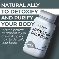 Organic Activated Charcoal- Highly Absorbent – Detox Supplement – Gas & Bloating