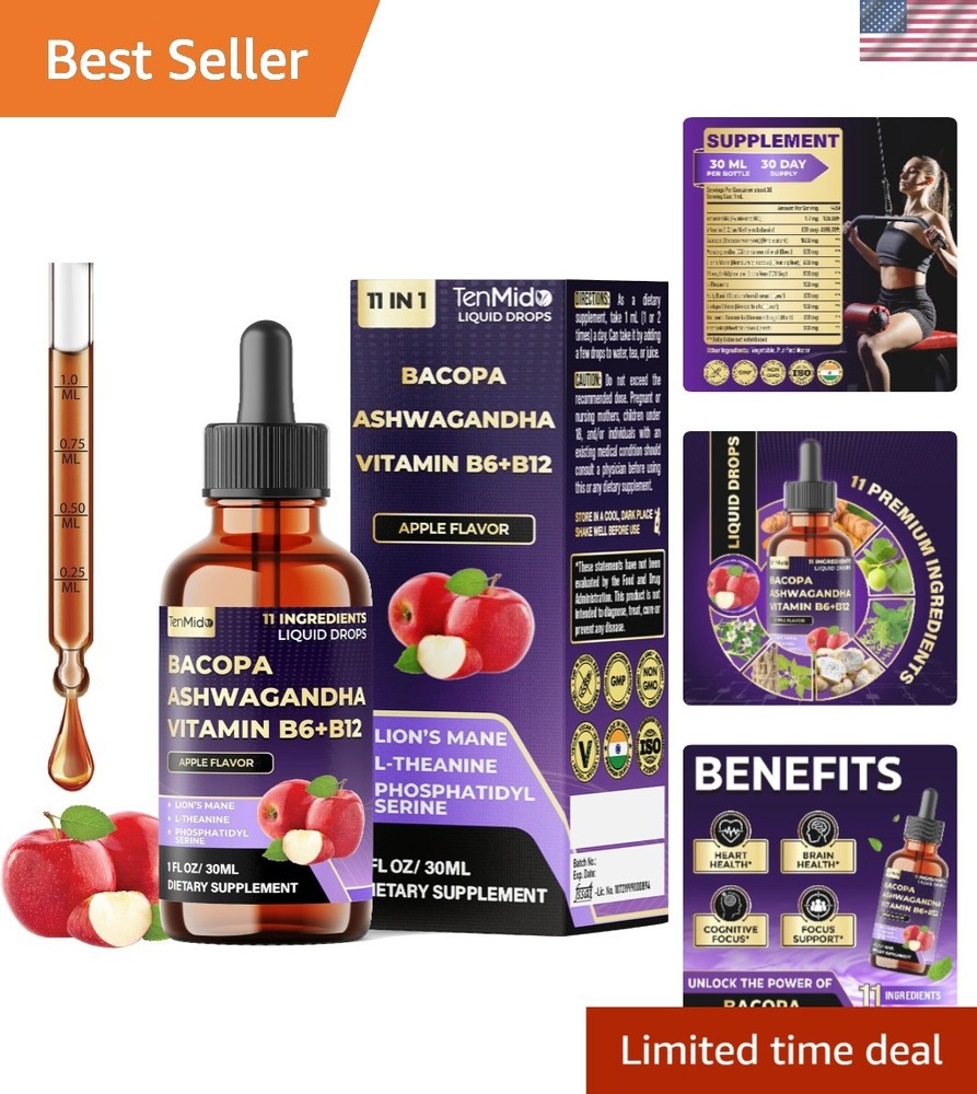 11-in-1 Bacopa Extract – Cognitive & Relaxation Support Drops – 30ml