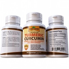 Premium Turmeric Curcumin Extract Pills 1000mg w/ Black Pepper Bioperine 60 Caps