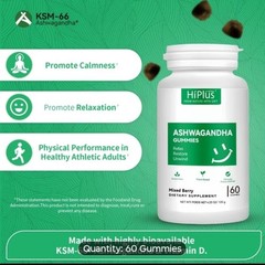 Ashwaganda Ksm-66 Gummy 1 Bottle Mixed Berry 🫐 Flavor 1 Month Supply