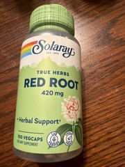 Solaray RED ROOT 420mg 100 Caps, Herbal Support EXP 05/2027