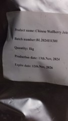 Chinese Wolfberry Juice Powder Herb 1kg Exp 12-Nov-2026 Natural Formulation