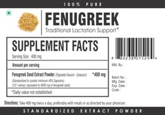 Fenugreek Powder POTENT 15:1 Seed Extract Breastmilk Libido Stamina Supplement