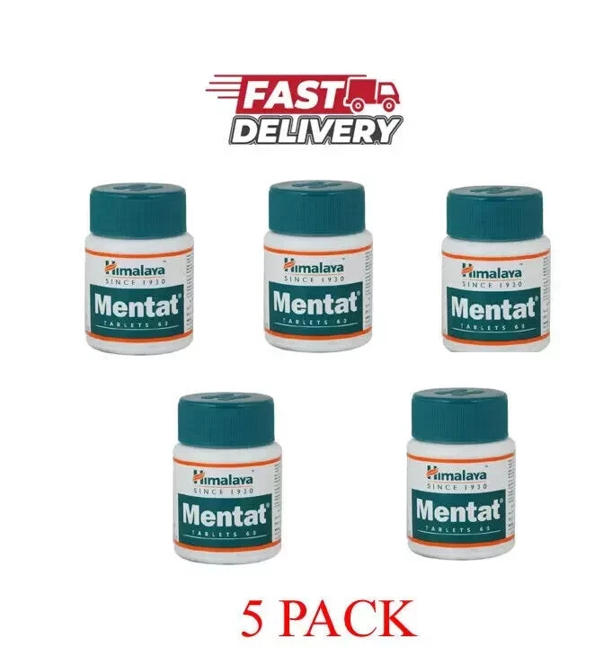 Himalaya MENTAT 5 BOX 300 TABLET Vegetarian Botanical 100% Pure Herbal EXP 2028