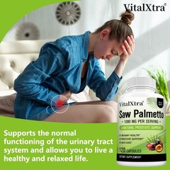 Saw Palmetto 1000mg Supports Healthy Hair Growth For Men & Women 120 Capsules