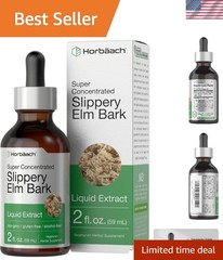 Slippery Elm Liquid Drops 2 fl oz | Alcohol-Free Extract | Vegetarian Non-GMO
