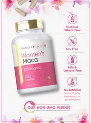 Maca Root Capsules for Women 3200mg | 150 Count | Non-GMO | by Carlyle